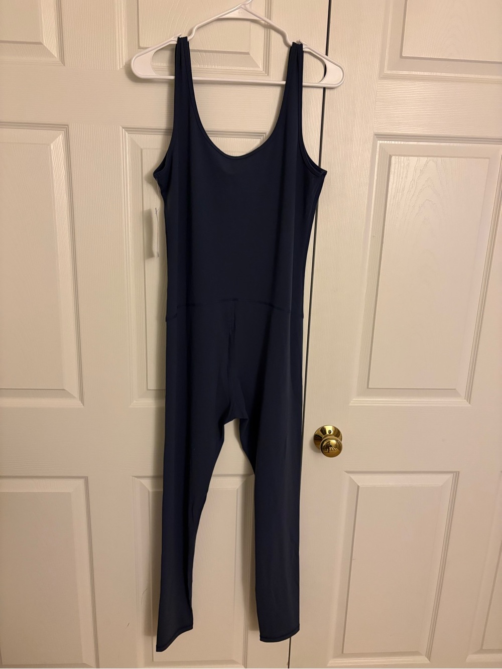 Isabel Women’s Sleeveless Slate Navy& Gray Jumpsuit (Large) New - Picture 2 of 5